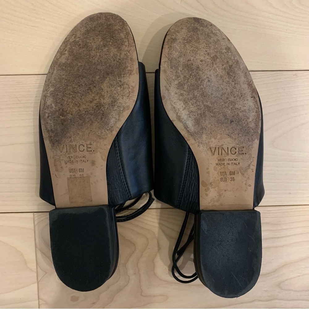Vince Damon Leather Lace Up Sandals - Picture 8 of 11